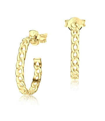 Designed Chain Gold Plated Stud Earring STS-3013-GP